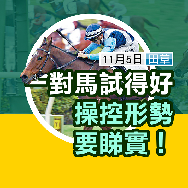 馬試得好，形勢對可贏