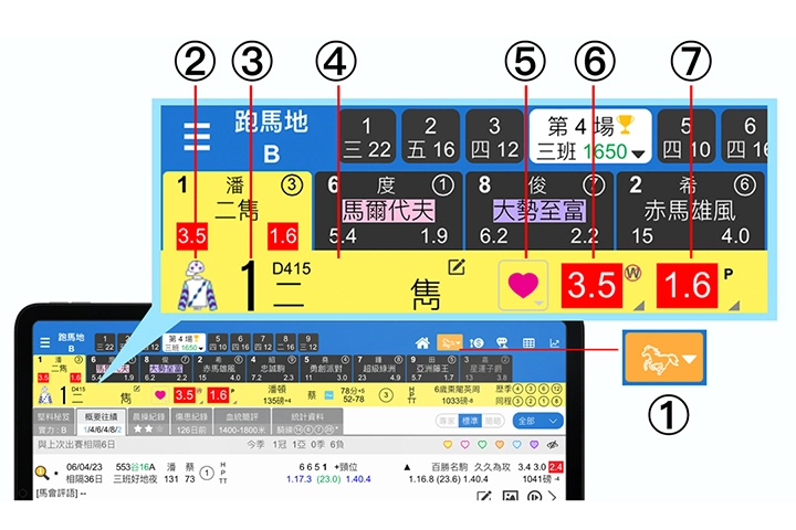 使用手册第二章【马匹详情】1-7说明 