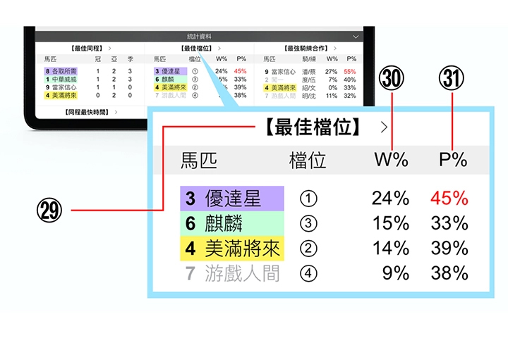 使用手册第一章【排位一览】简易版功能29-31说明 