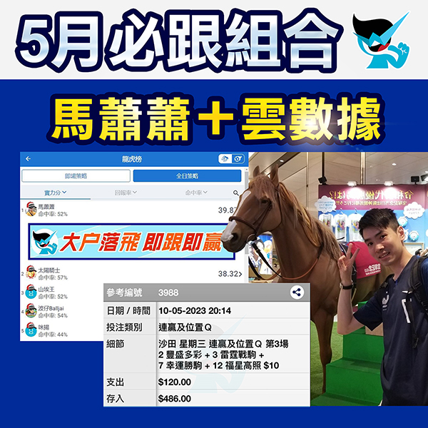 ５月必跟組合：馬蕭蕭＋雲數據