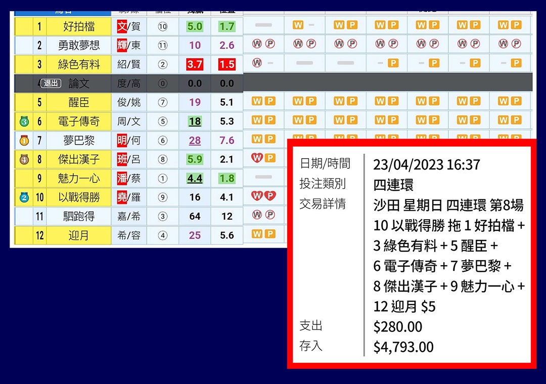 雲數據互串  又中四連環

