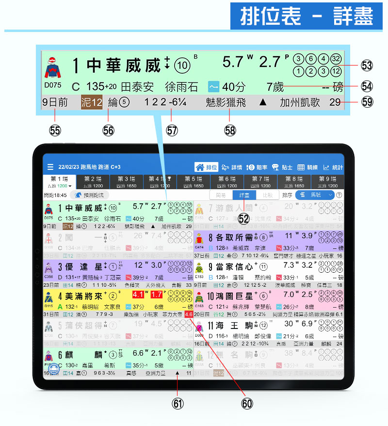 坚仔赛马App排位功能